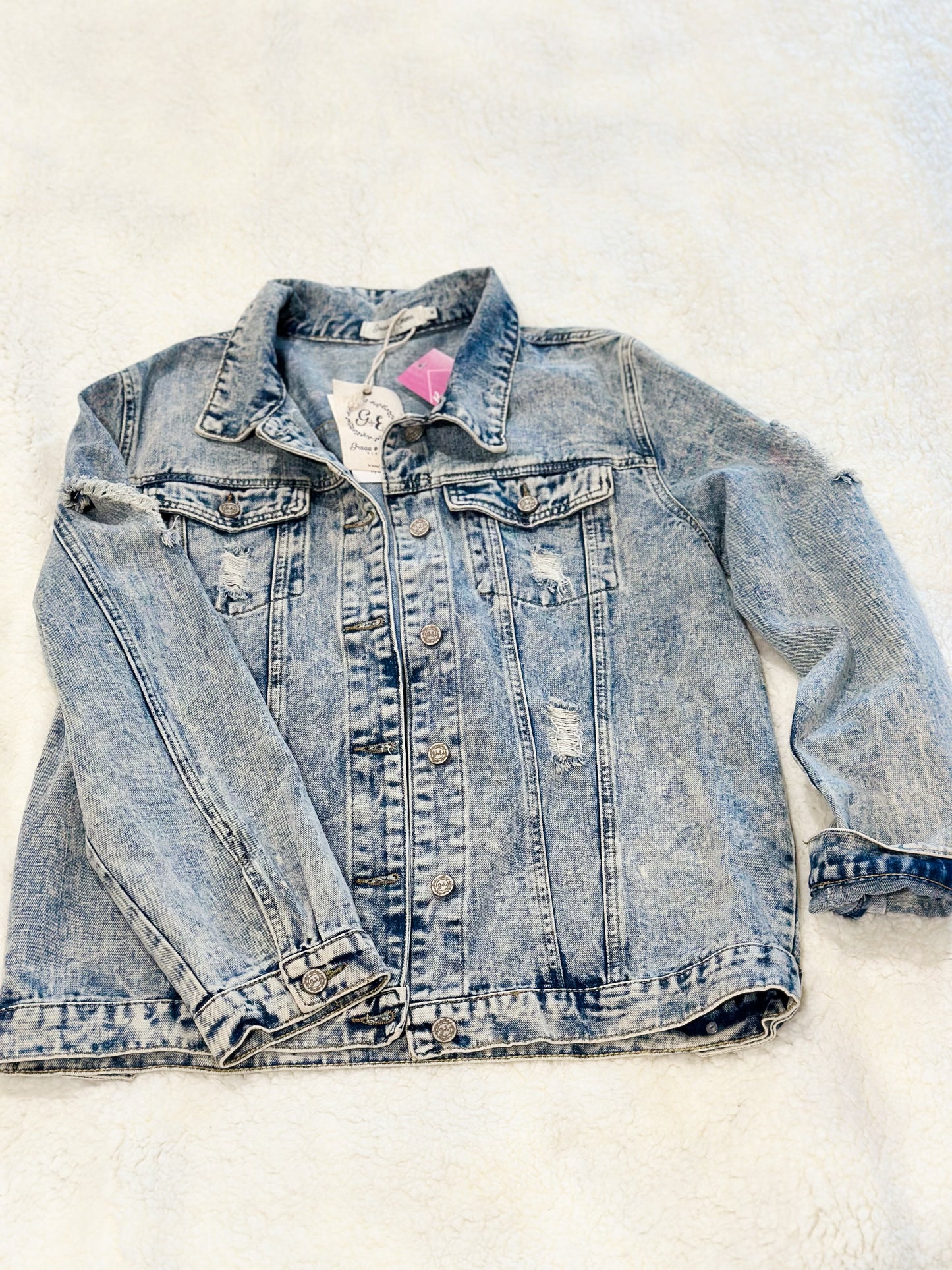 Denim Distressed Jacket