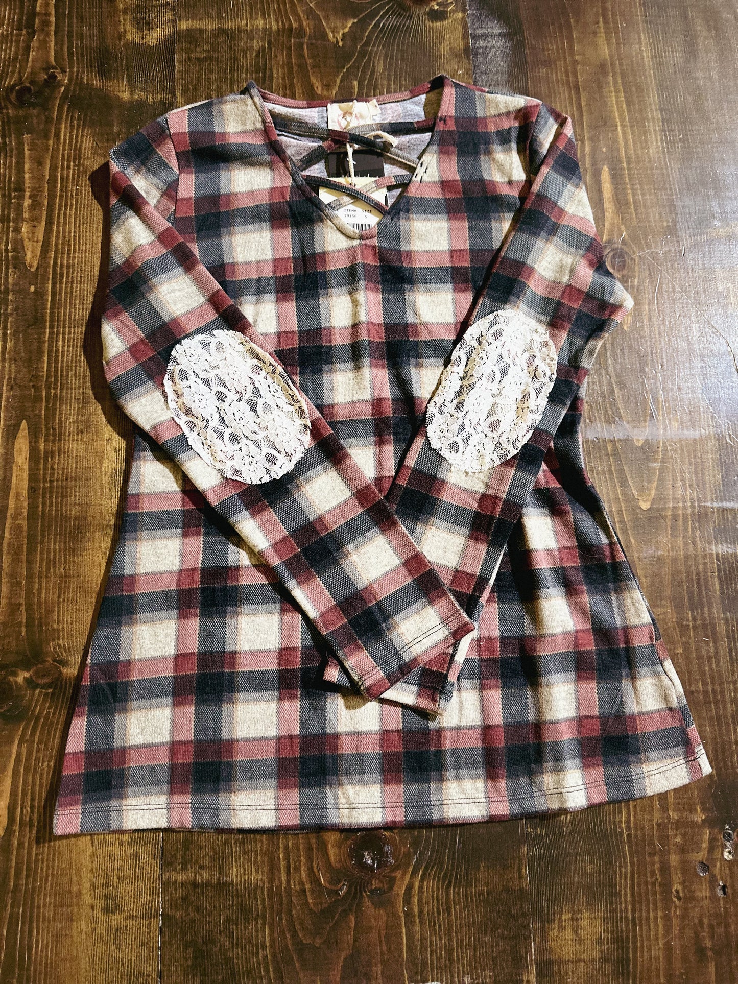 Plaid long Sleeve Top