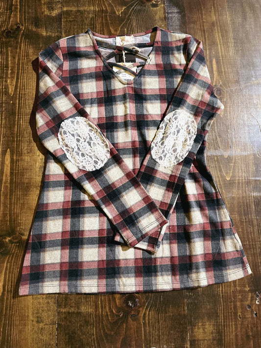 Plaid long Sleeve Top