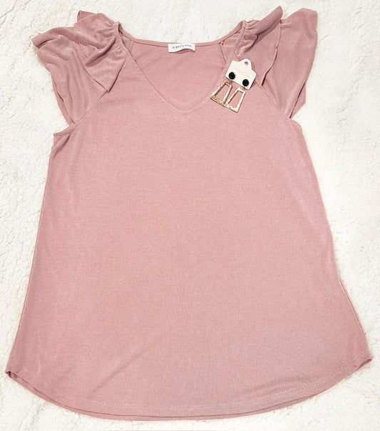 Mauve Flutter Sleeve