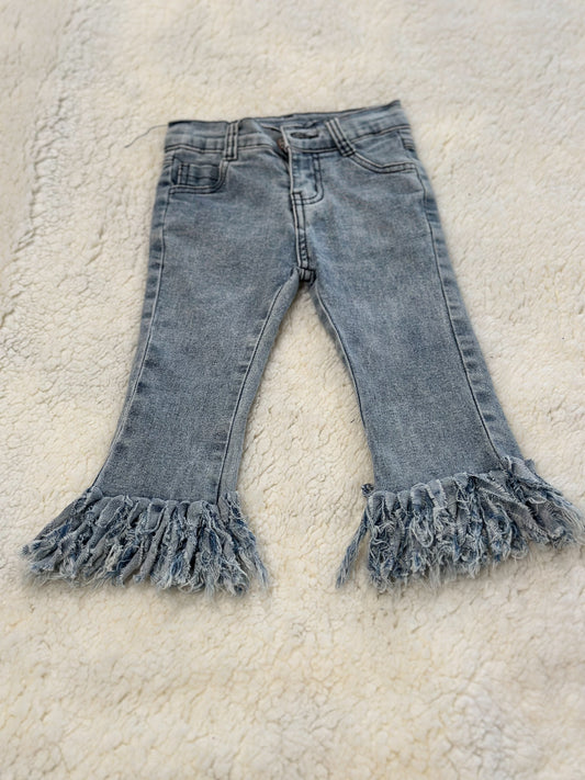Girls Distressed Light Denim Pants
