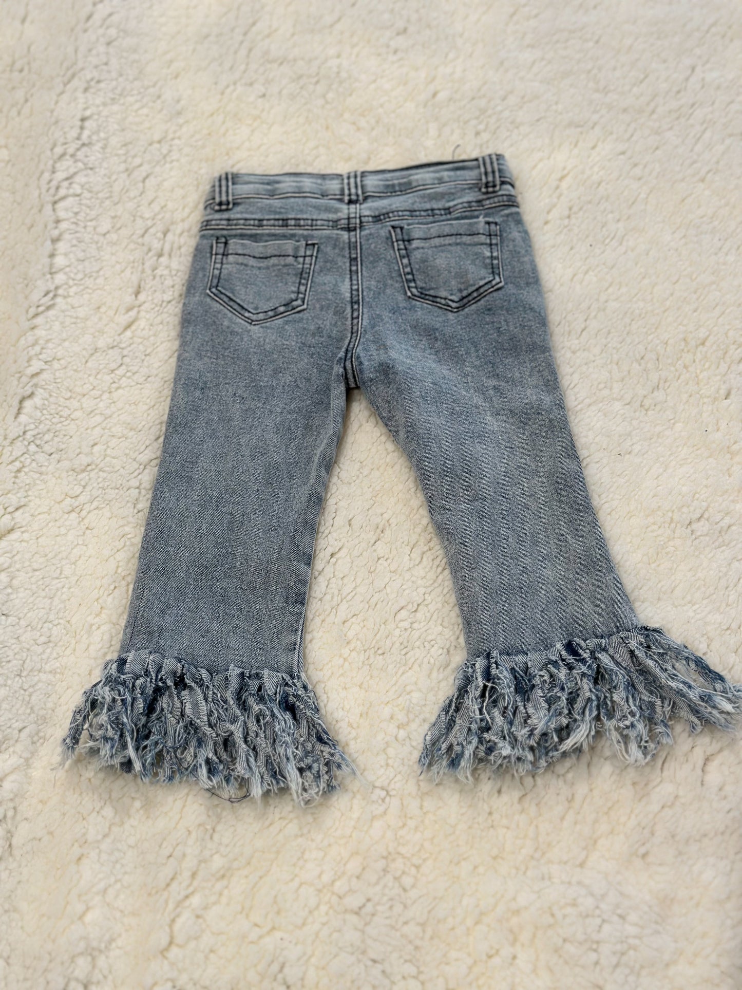 Girls Distressed Light Denim Pants