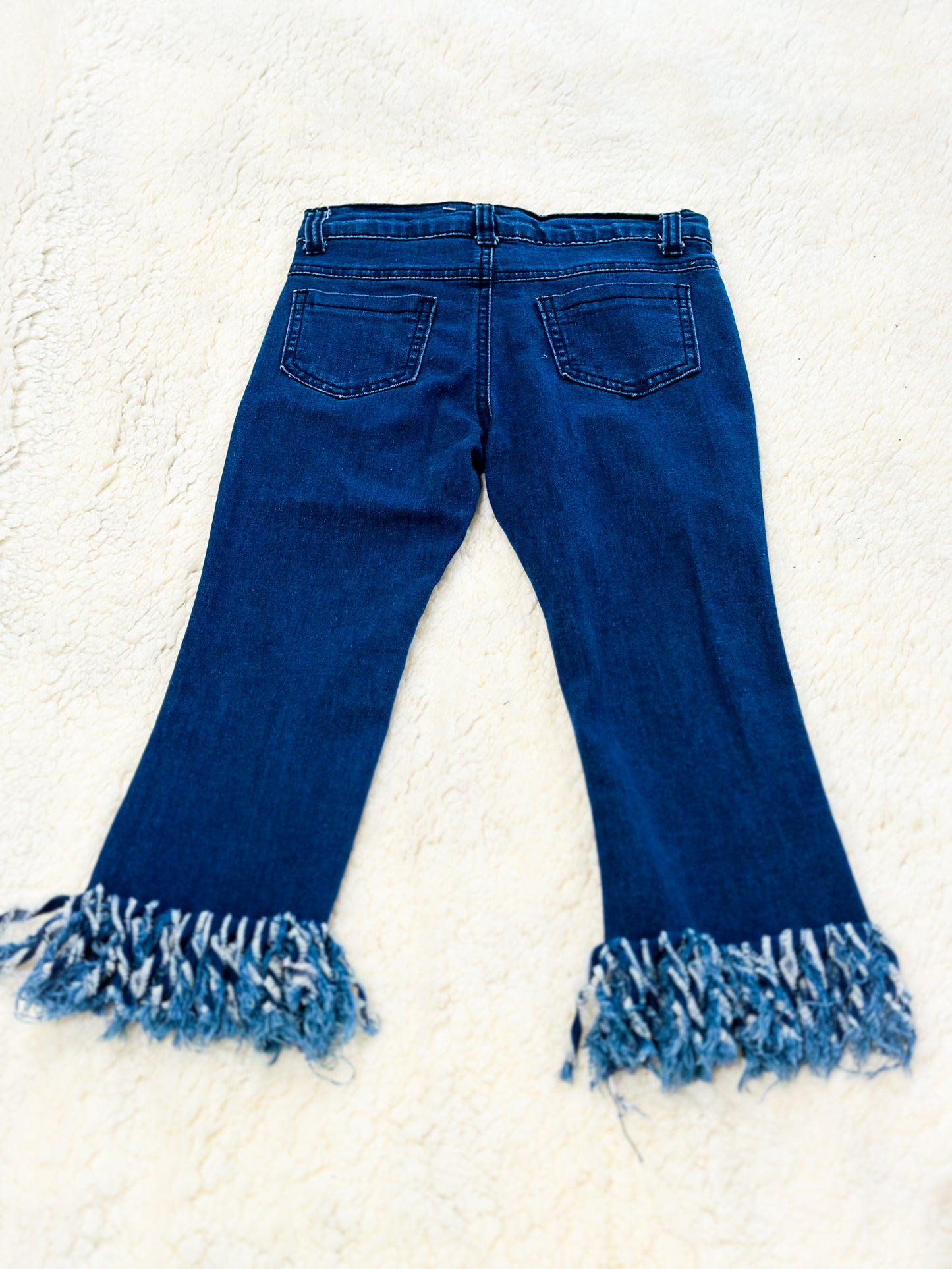 Girls Dark Distressed Pants