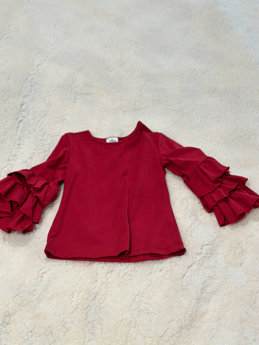 Long Sleeve Ruffle Top