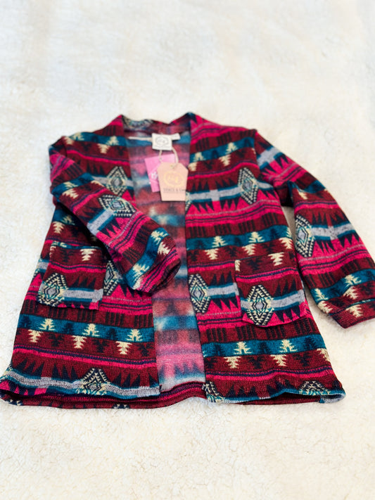 Girls Aztec Cardigan