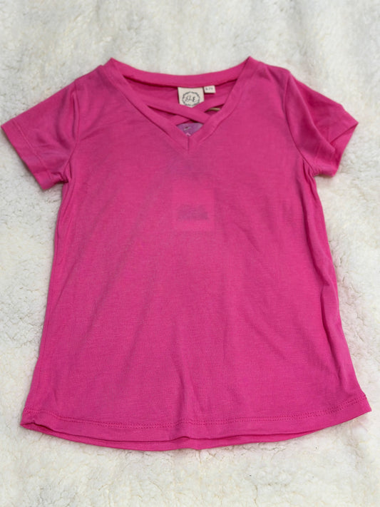 Girl Pink V-Neck Top