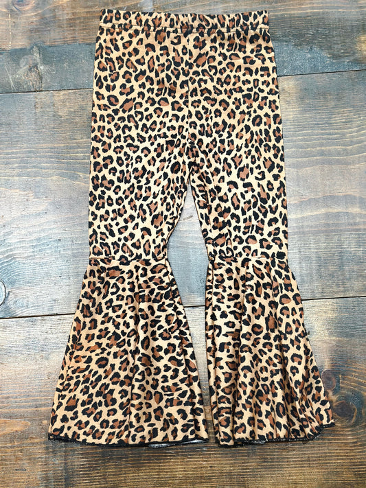 Little Girls Leopard Flare Bottoms