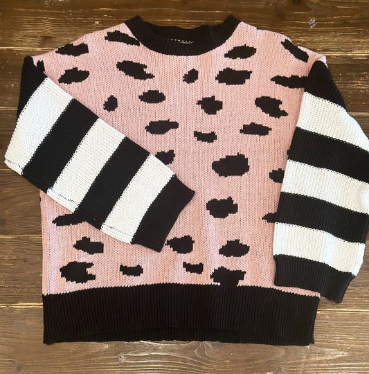 Pink/Black Sweater