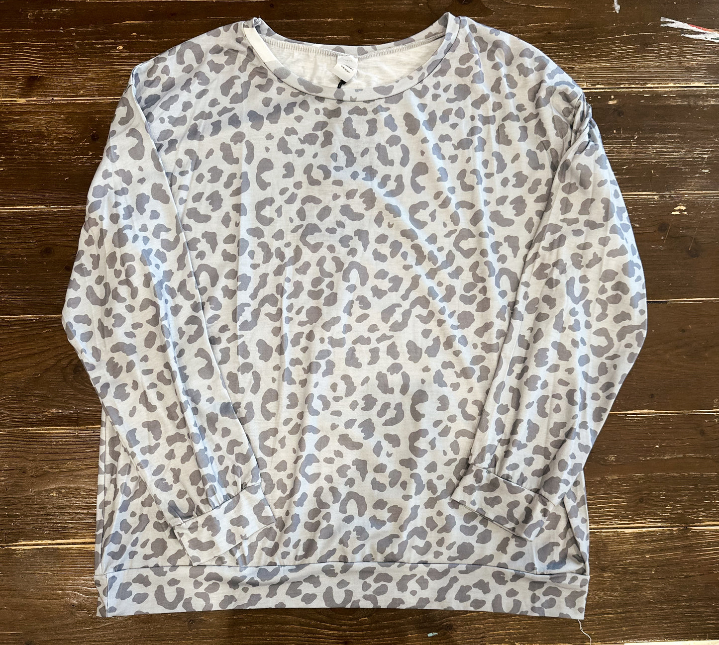 Grey Leopard Long Sleeve