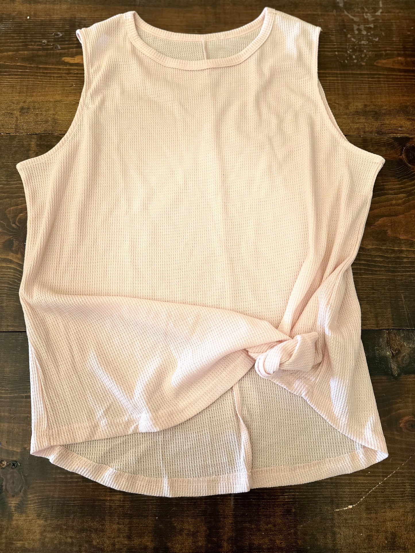 Blush Waffle Knit Tank