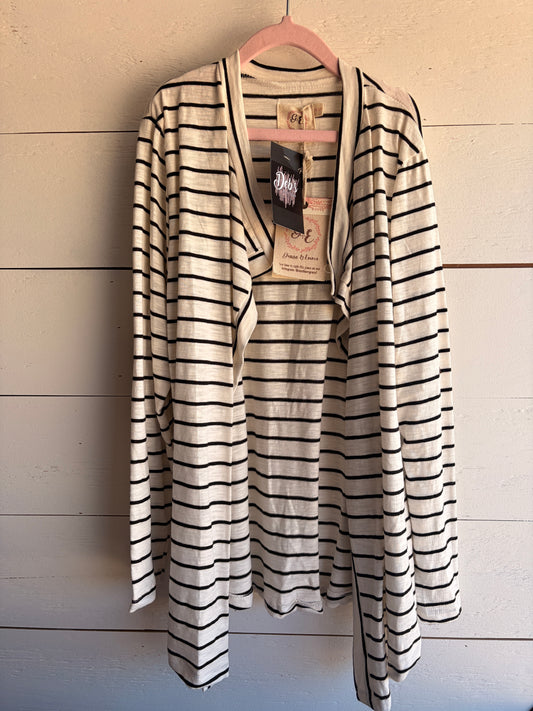Girls Striped Cardigan