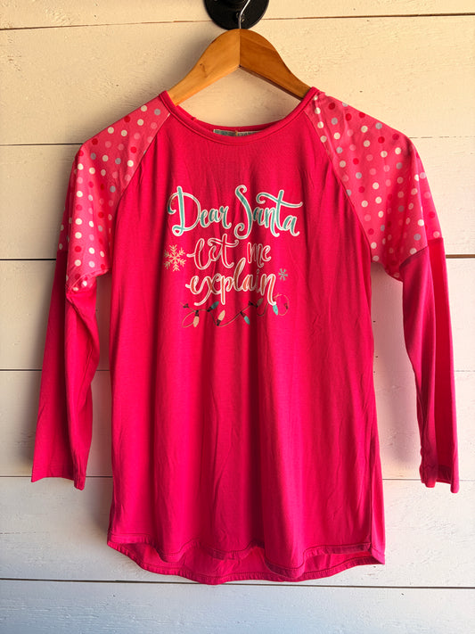 Girls Pink Polk A Dot Top