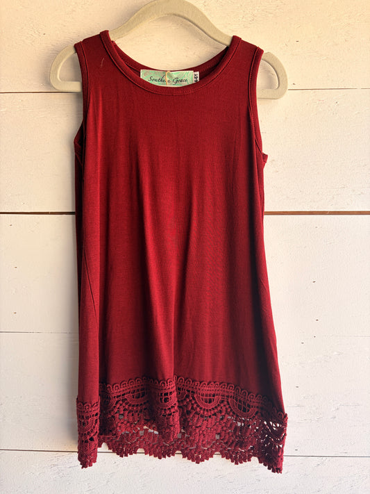 Girls Sleeveless Lace Dress