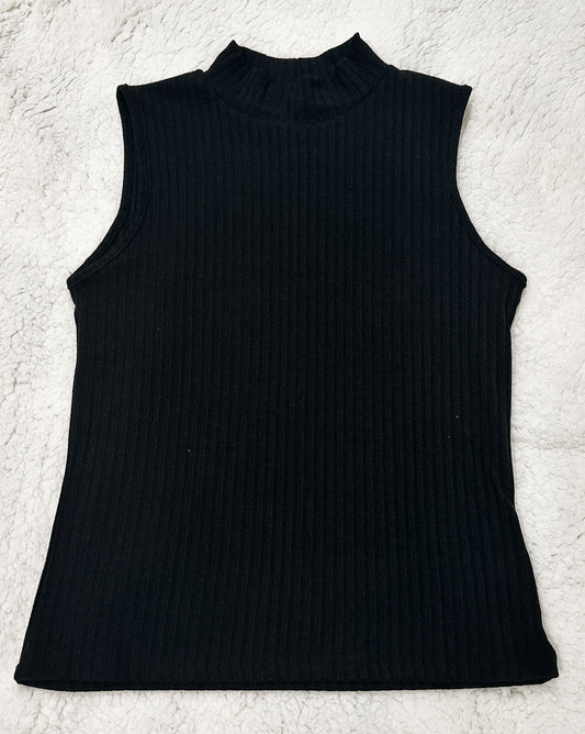 Black Ribbed Tank