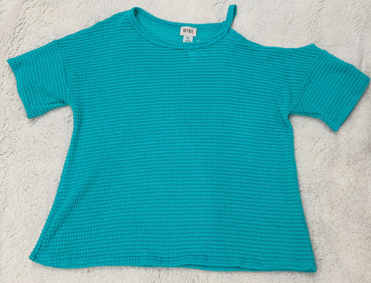 Popcorn Waffle Knit Top