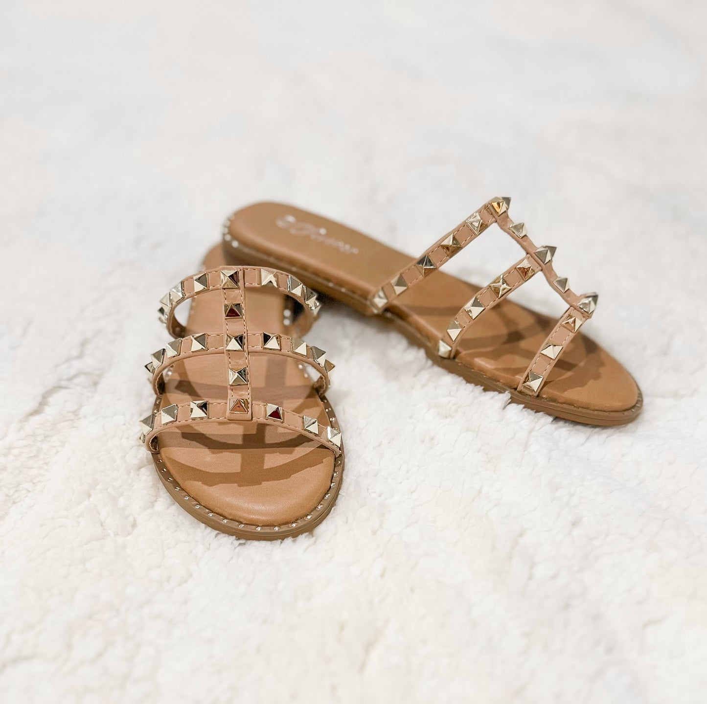 Taupe Studded Sandals