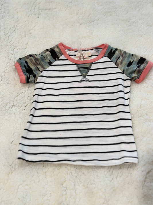 Striped Camo Top