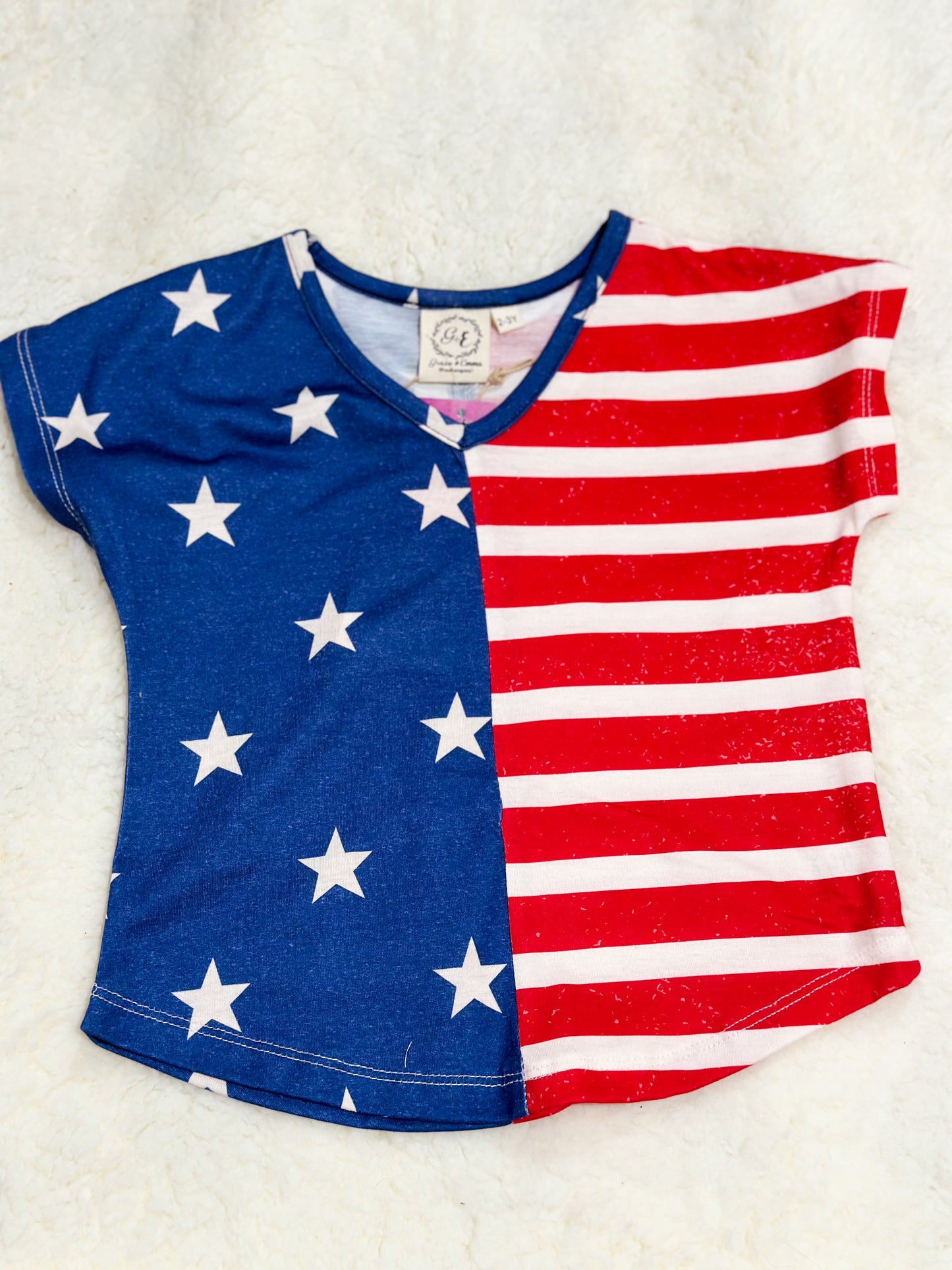 Girls Stars and Stripes Top