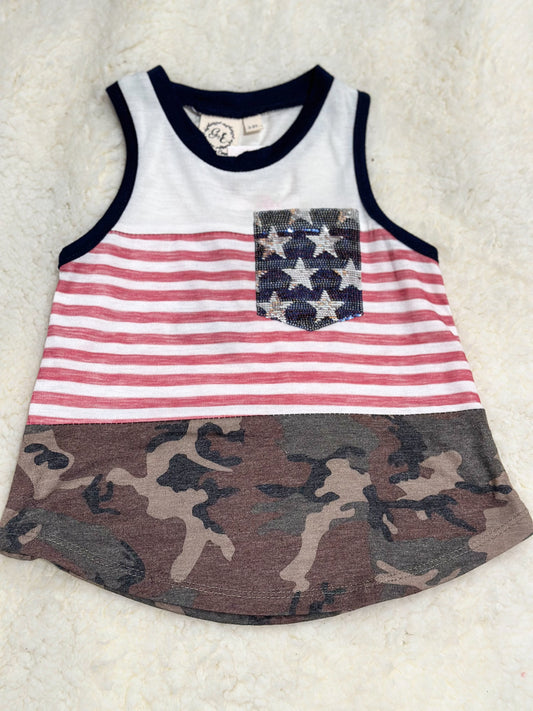 Girls Stars & Stripes Tank