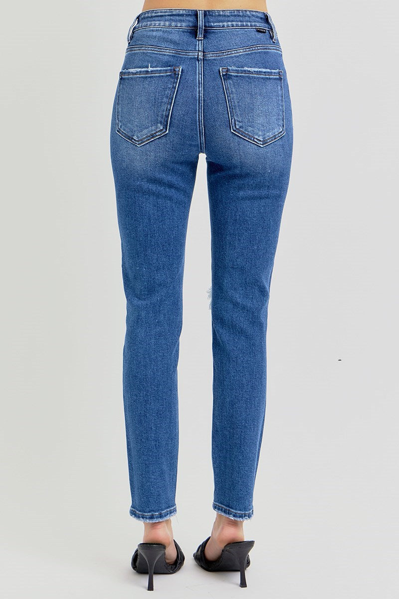 Risen High Rise Ankle Skinny Jeans