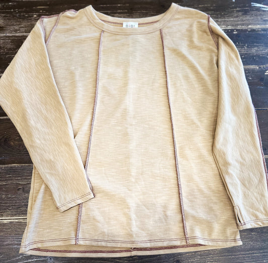 Long Sleeve Tan Top