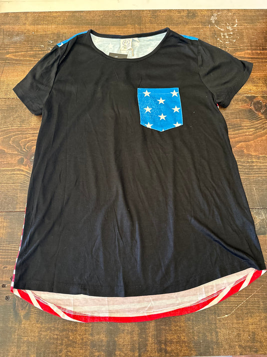Hi-Low American Girl Pocket Tee