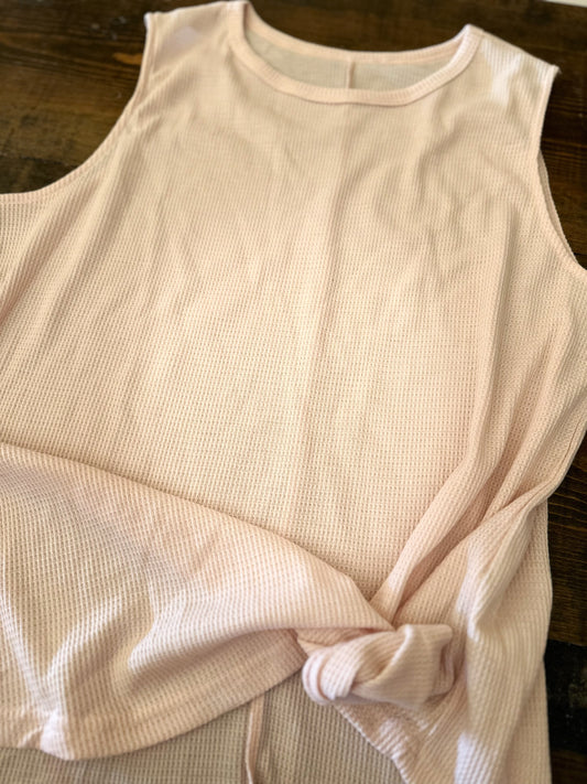 Blush Waffle Knit Tank
